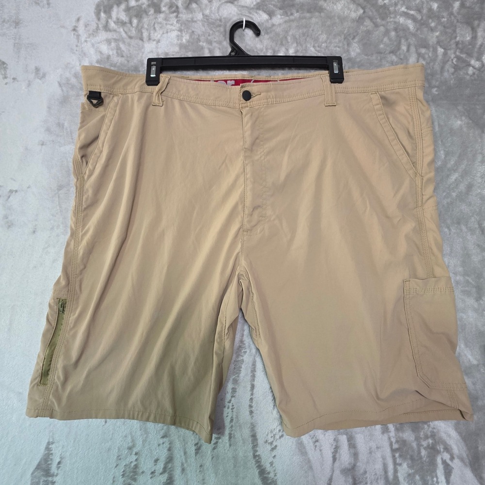 Wrangler Outdoor Series Mens Tan Khaki Stretch Cargo Shorts Size 48